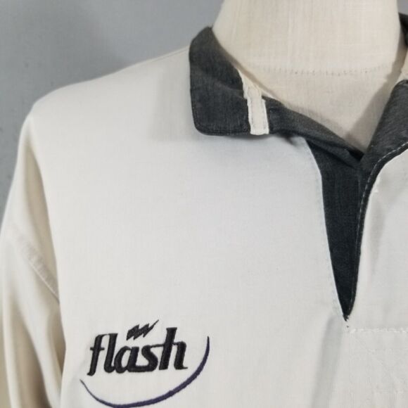 Flash San Miguel Rugby Jersey men's XL extra large white long sleeve flawed - Picture 5 of 16